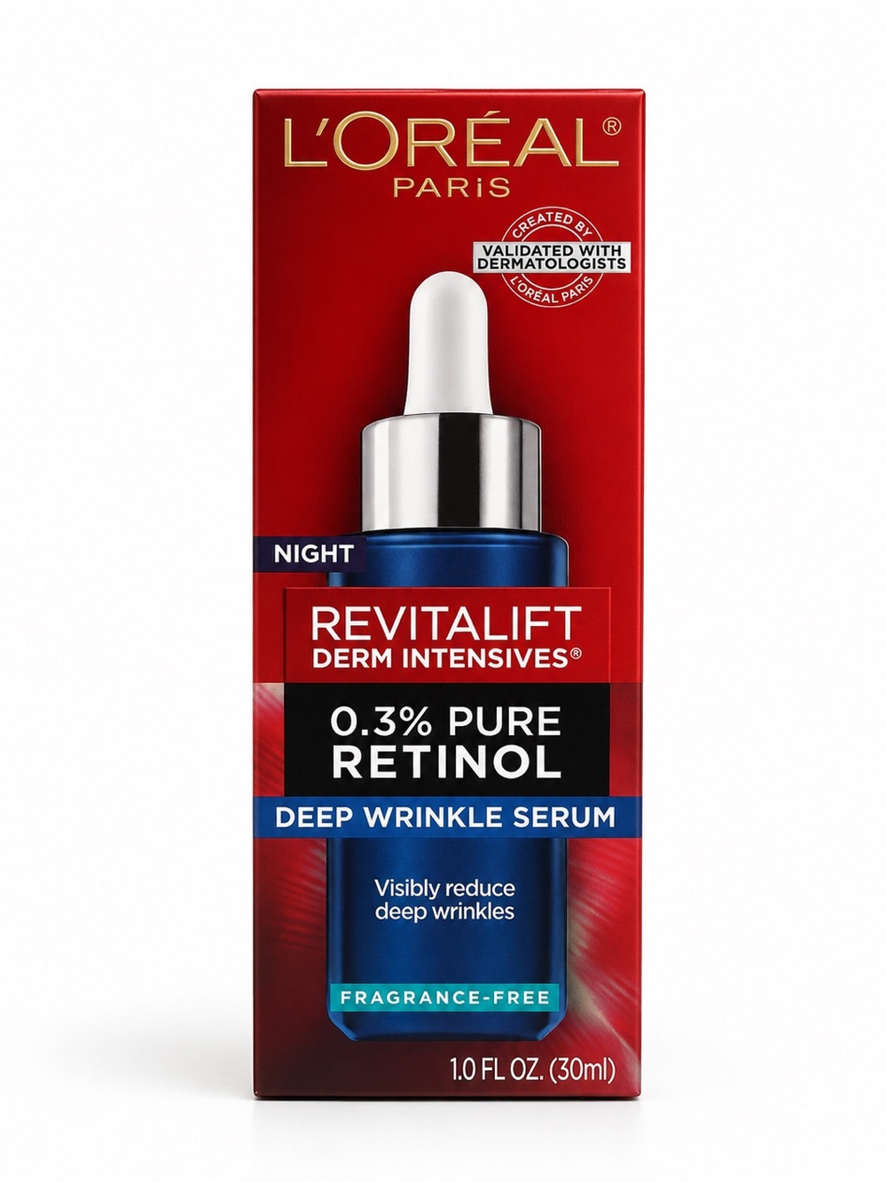L'Oréal Revitalift Retinol Serum - Red & Blue Packaging
